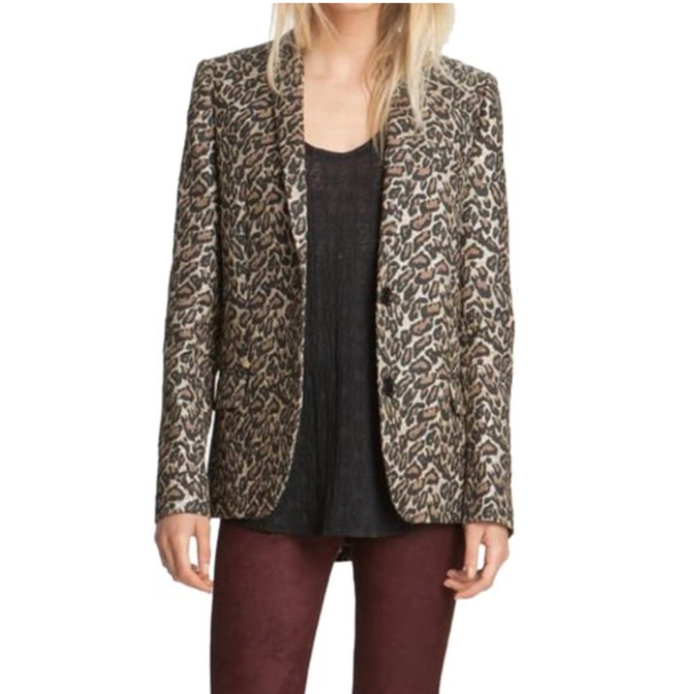 Zadig & Voltaire Deluxe Veda Leopard Blazer M